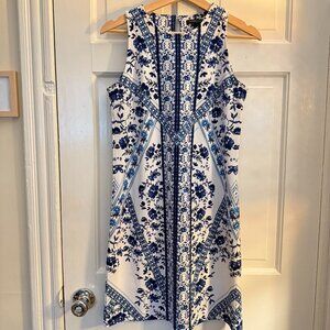 Banana Republic Blue & White Floral Dress